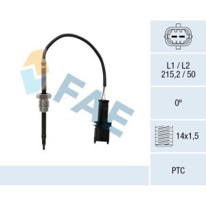 Sensor de temperatura dos gases de escape FAE 68069