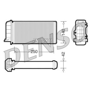 Échangeur de chaleur, chauffage intérieur DENSO DRR09001