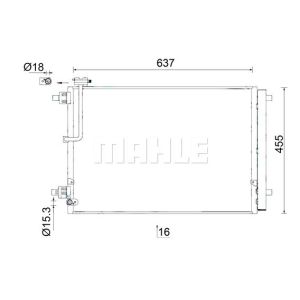 Condensatore, impianto di climatizzazione BEHR MAHLE AC 949 000S