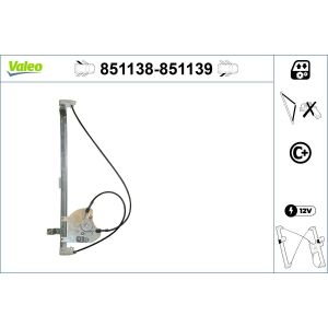 Regulador de janelas VALEO 851138
