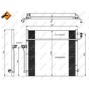 Kondensator, Klimaanlage NRF 350080