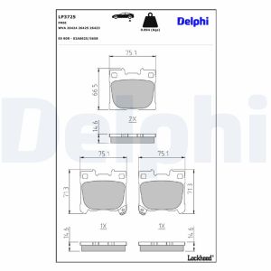 Bremsbelagsatz DELPHI LP3725, Hinten