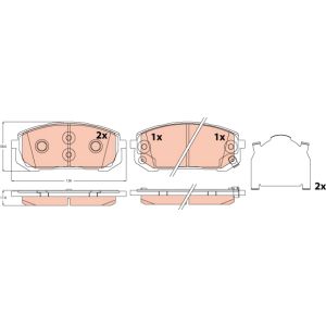 Bremsbelagsatz TRW GDB2560
