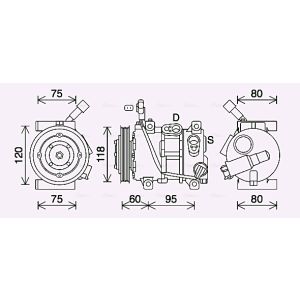 Compressor, ar condicionado AVA COOLING KAK291