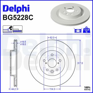 Bromsskiva DELPHI BG5228C
