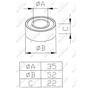 Lager, aircocompressor NRF 38343