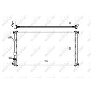 Radiador, refrigeración de motor NRF 58321
