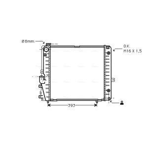 Radiador de motor AVA COOLING MSA2086