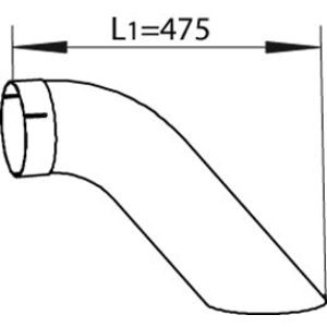 Tuyau d'échappement DINEX DIN54668