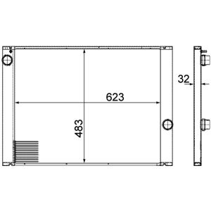 Radiador, arrefecimento do motor BEHR MAHLE CR 1067 000P