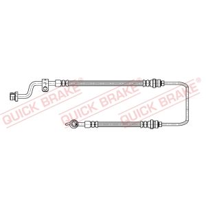 Tubo do travão flexível traseiro, esquerdo QUICK BRAKE QB50.890