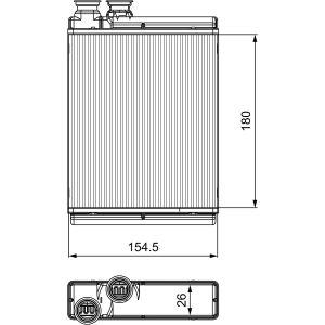 Permutador de calor, aquecimento interior VALEO 811517