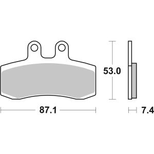 Bremsbelagsatz, ohne Straßenzulassung BREMBO 07GR2106
