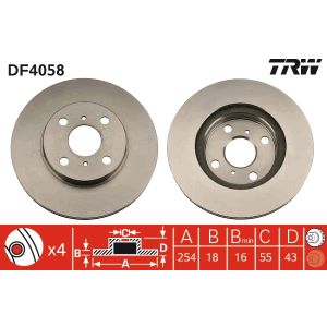 Disco de travão TRW DF4058