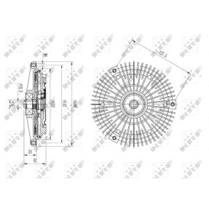 Frizione, ventola radiatore NRF 49575