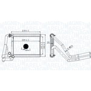 Warmtewisselaar, interieur verwarming MAGNETI MARELLI 350218488000