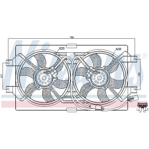 Ventilador, refrigeración de motor NISSENS 85386