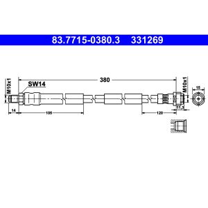 Jarruletku ATE 83.7715-0380.3