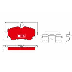 Bremsbelagsatz, Scheibenbremse TRW GDB1293DTE