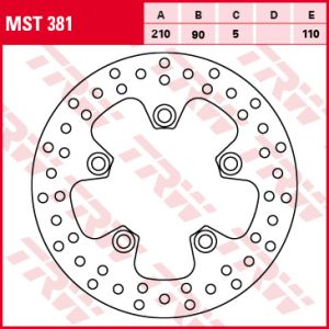 Disco freno TRW MST381, 1 pezzo