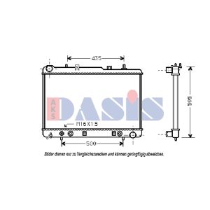 Radiador, arrefecimento do motor AKS DASIS 510012N