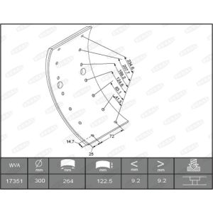 Bremsbelagsatz, Trommelbremse BERAL KBL17351.0-1561