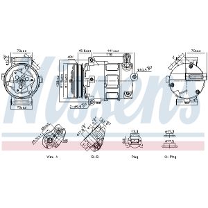 Compressor, ar condicionado NISSENS 891152