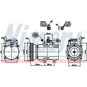 Compressor, airconditioner NISSENS 89276