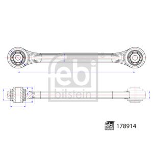 Draagarm, wielophanging FEBI BILSTEIN 178914 Achteras, links, rechts, achter