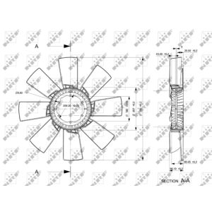 Moinho, ventilador NRF 49857