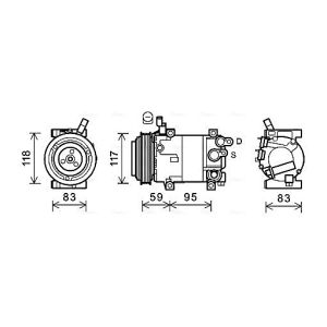 Compressor, ar condicionado AVA COOLING HYK323