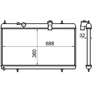 Radiador, arrefecimento do motor BEHR MAHLE CR 801 000S