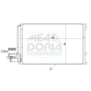 Condenseur (climatisation) MEAT & DORIA 991152