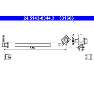 Flexible de frein ATE 24.5143-0344.3