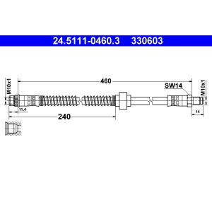 Bremsschlauch ATE 24.5111-0460.3