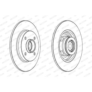 Remschijf FERODO DDF1561-1 terug, compleet, 1 stuk