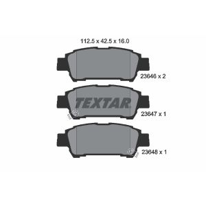 Bremsbelagsatz TEXTAR 2364601, Hinten