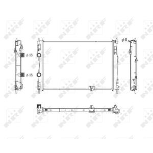 Radiator, motorkoeling NRF 53757