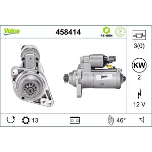 Motor de arranque STOP&START VALEO 458414