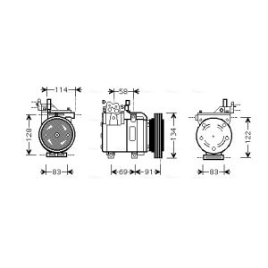 Compressor, ar condicionado AVA COOLING HYK199
