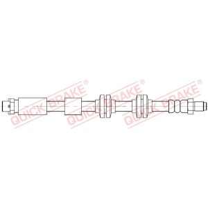 Tubo do travão flexível traseiro, esquerdo QUICK BRAKE 32.835