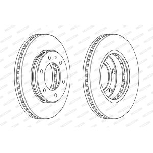 Bremsscheibe FERODO DDF2462C-1 vorne, belüftet, 1 Stück