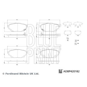 Levyjarrun jarrupalasarja BLUE PRINT ADBP420182