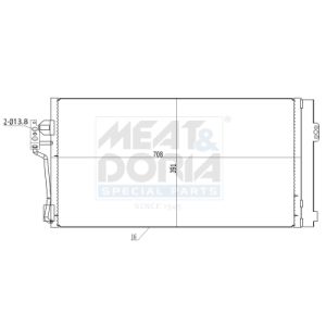 A/C-kondensor MEAT & DORIA 991071