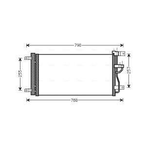 Condensador, sistema de ar condicionado AVA COOLING OLA5612D