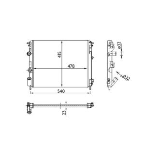Arrefecedor do motor MAHLE CR 36 000S