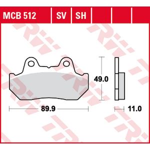 Juego de pastillas de freno TRW MCB512SH