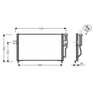 Condenseur, climatisation AVA COOLING VO5086 AVA