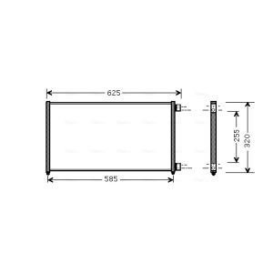 Condensador, sistema de ar condicionado AVA COOLING FTA5256
