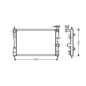 Arrefecedor do motor AVA COOLING MTA2172